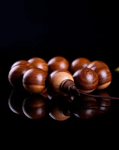 金丝檀阴阳木手串25mm10颗