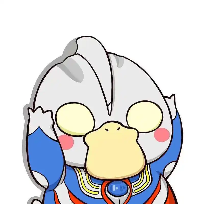 画了好久奥特曼鸭风头像#迪迦奥特曼#鸭风头像#奥特曼#平成三 - 抖音