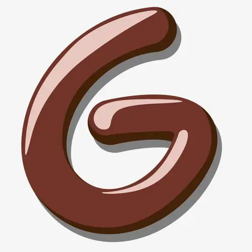 卡通手绘英文字母g