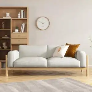 实木沙发日式小户型客厅家具原木北欧风格简约现代三人沙发两人位