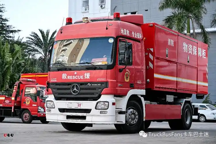 奔驰actros 1832底盘 施密茨上装 德味十足的wlf自装卸器材消防车