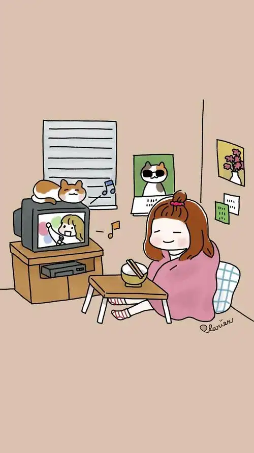 唯美创意卡通插画高清手机壁纸