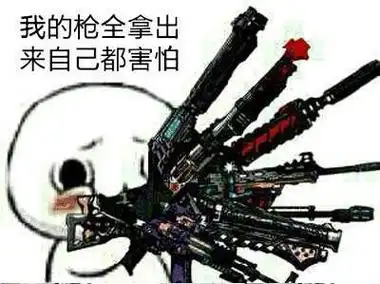 我的枪全拿出来了,自己都害怕! - 斗图表情包 - 斗图神器 - adoutu.