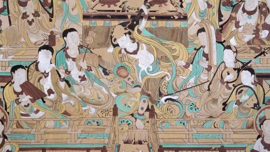 敦煌壁画临摹之反弹琵琶_哔哩哔哩_bilibili