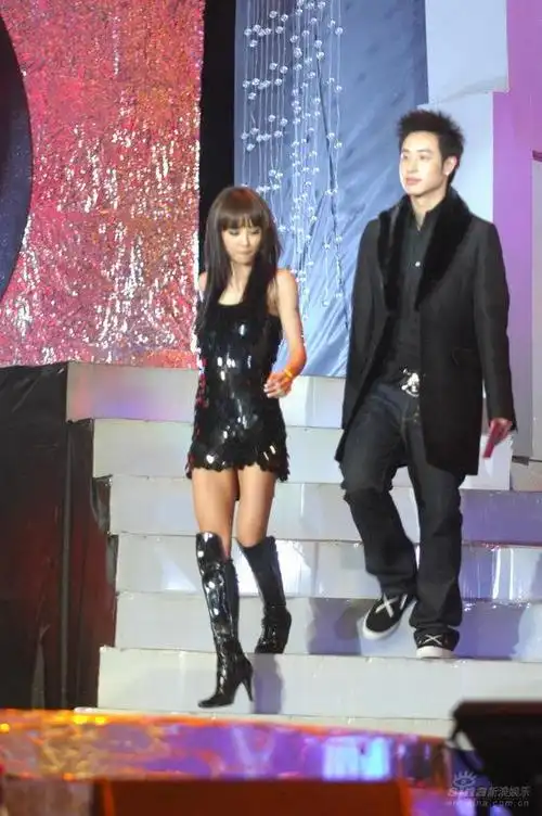 图文:蔡依林潘玮柏担任颁奖嘉宾走上台