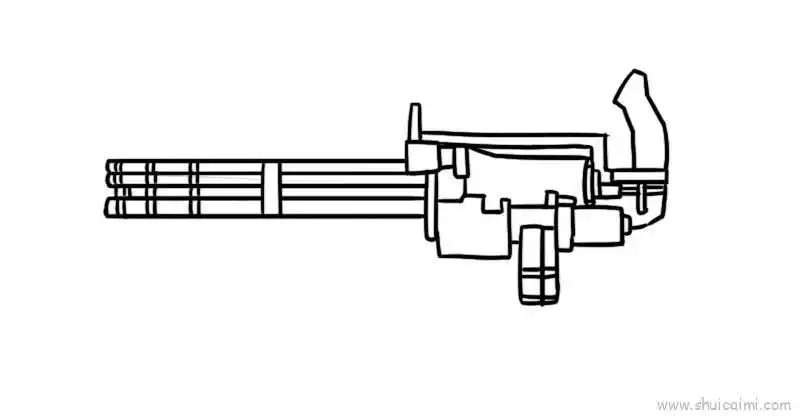 加特林儿童画怎么画 加特林简笔画简单又好看