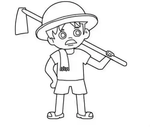 上面就是农民伯伯简笔画的绘画教程了,我们在做农民不会进行刻画时