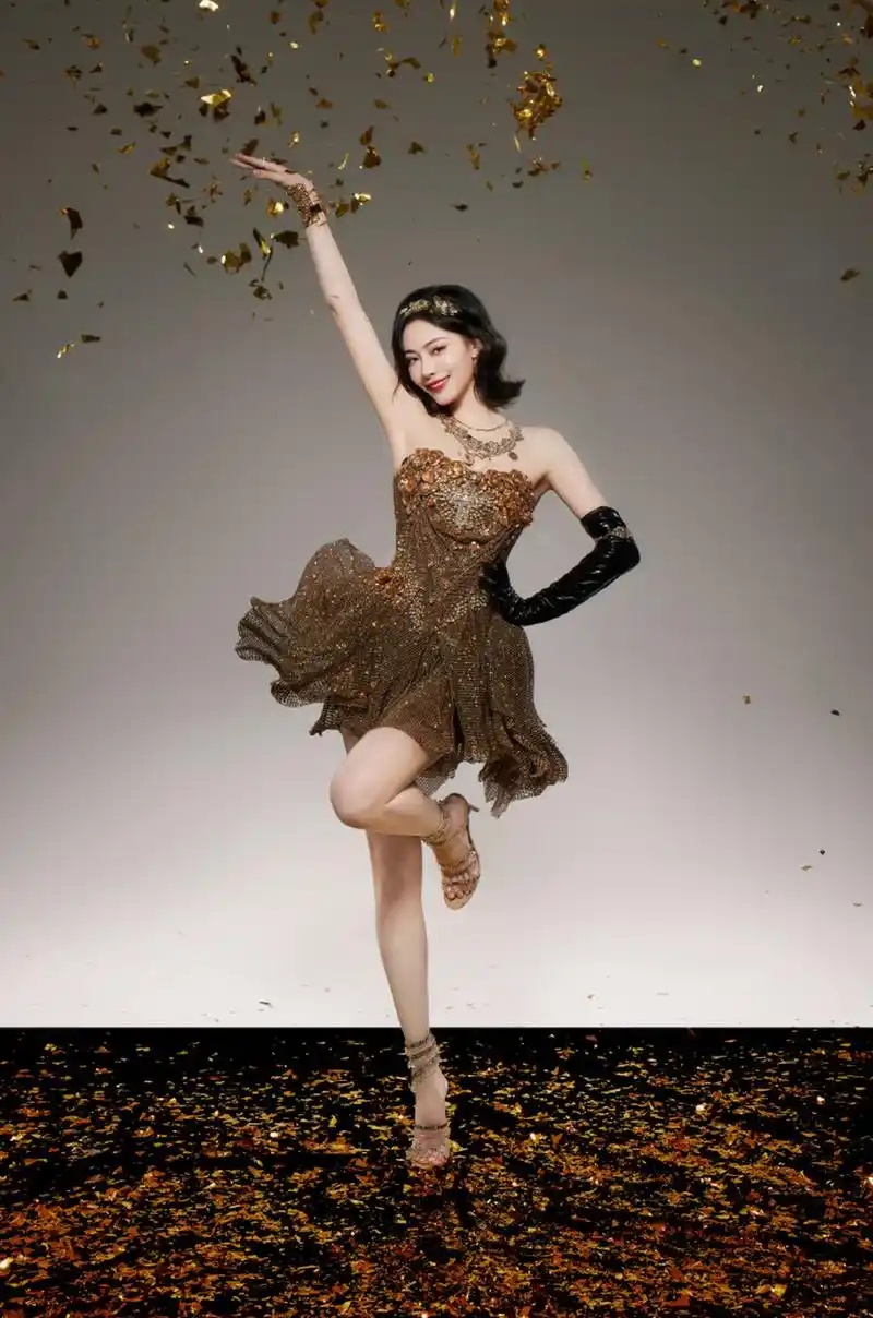 许佳琪金箔纸艳照大曝光,白皙美腿诱人十足#许佳琪蝎子腿# #许佳琪