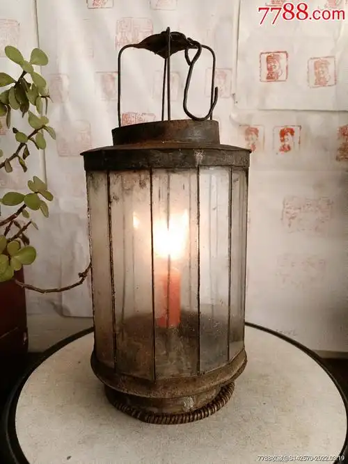 民国铁制玻璃灯笼完整保老保真