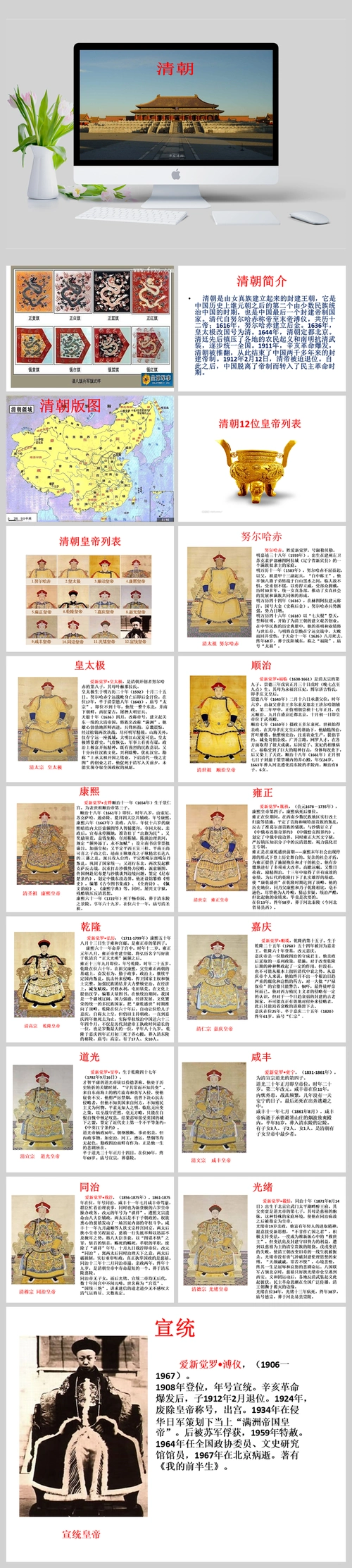 清朝12位皇帝列表ppt课件