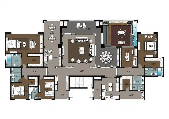贵阳500多平米大平层装修会展城九号设计案例