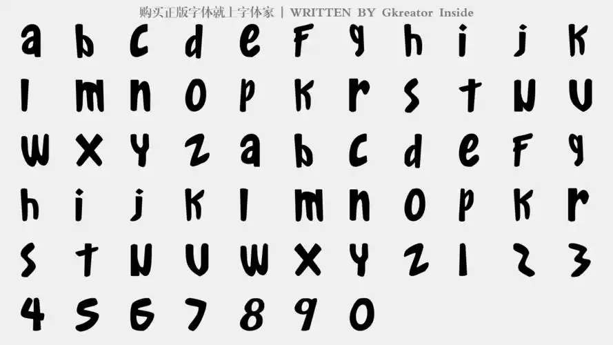gkreator inside免费字体下载 - 英文字体免费下载尽在字体家