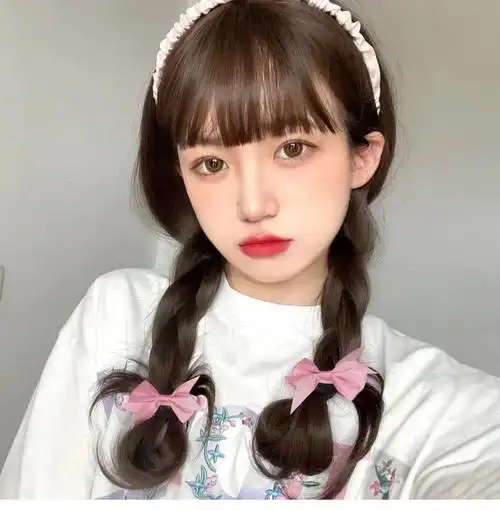 双马尾麻花辫 假发女辫子长发仿真网红可爱双马尾麻花长辫夏修脸中
