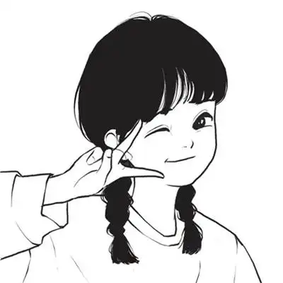 简约耐看的独一无二手绘情侣头像