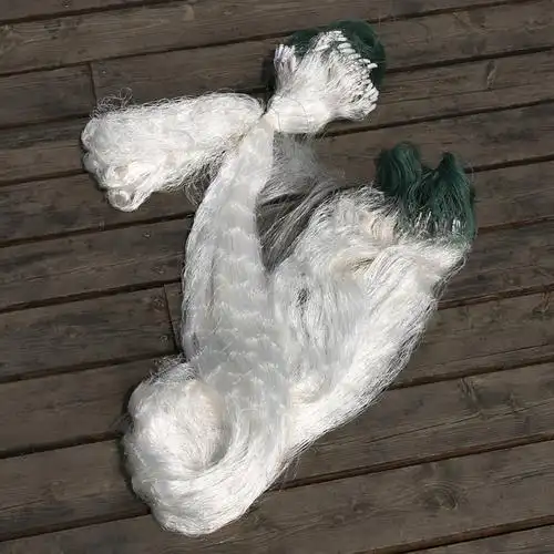 尼龙线渔网粘网三层沉网尼龙加粗手工鱼网耐用鲫鱼捕鱼网大鱼丝网