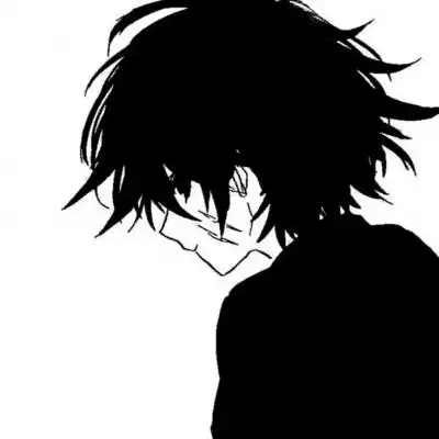 二次元黑白丧系动漫男头/我们早_男生头像_我要个性网