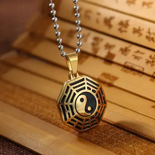 一折辟邪饰品男 法器_开光结缘阴阳太极八卦图饰品吊坠男女士辟邪法器