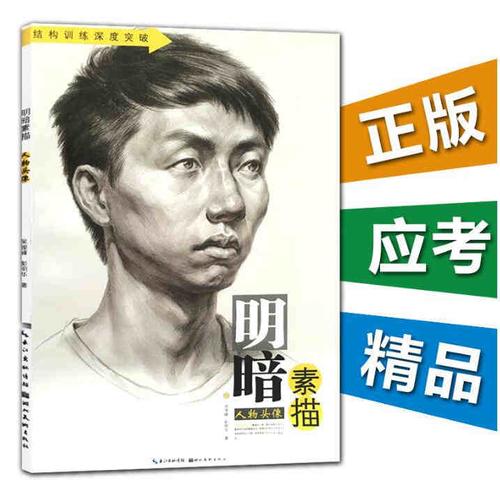 明暗素描人物头像 高考美术校联艺考前临摹参考指导书籍零基础初学者