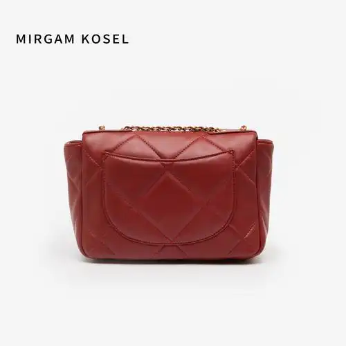 mirgamkosel官网正品小mk女包2021新款高级质感菱格流浪红色婚包