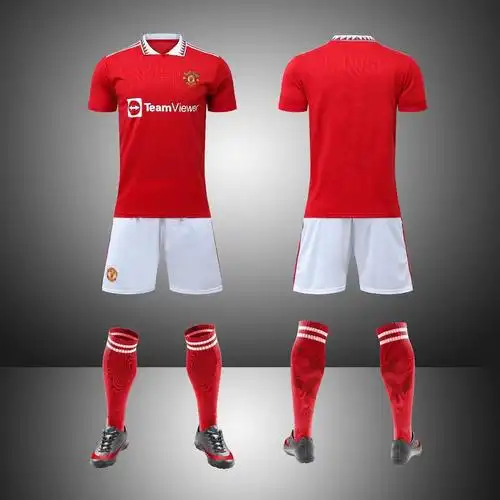 曼联21-22赛季主场短袖足球服英超球员版7号c罗球衣曼联主场球服