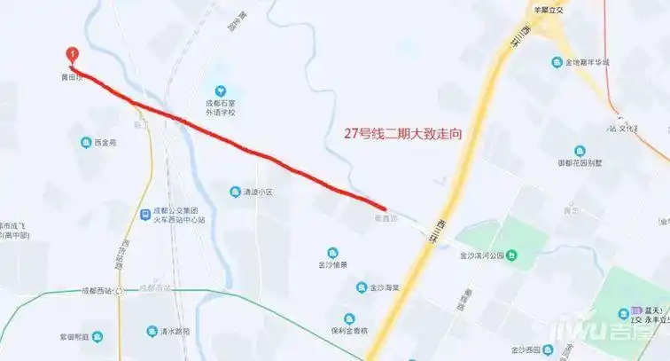成都地铁27号线二期站点