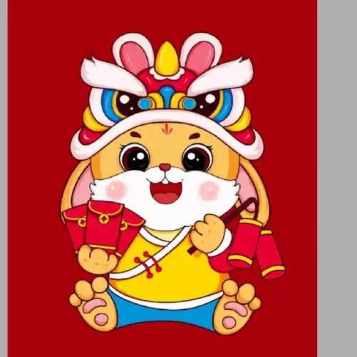 兔年吉祥物 兔年插画 卡通形象 喜庆兔子