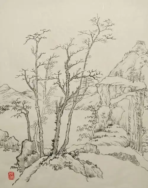临中国传统山水画