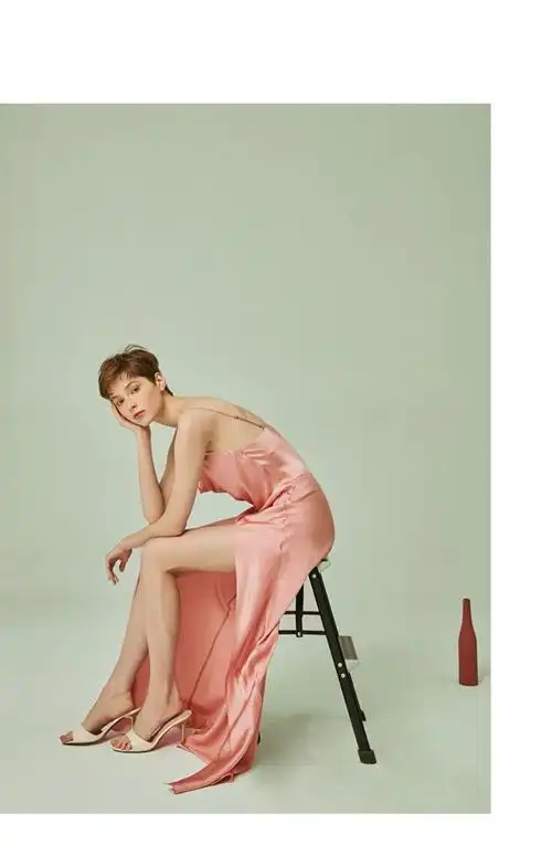 丝绸吊带长裙silk气质晚礼服sangluo桑罗时尚外穿桑蚕丝睡衣裙女