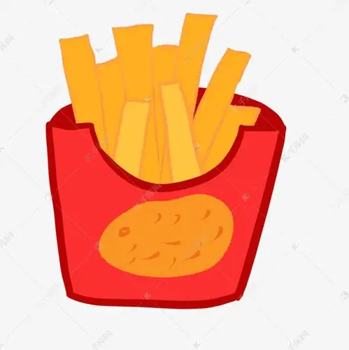 快餐麦当劳薯条插画