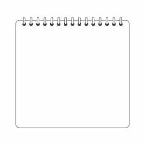 方形笔记本页面螺旋的现实模板记事本.空白封面设计.