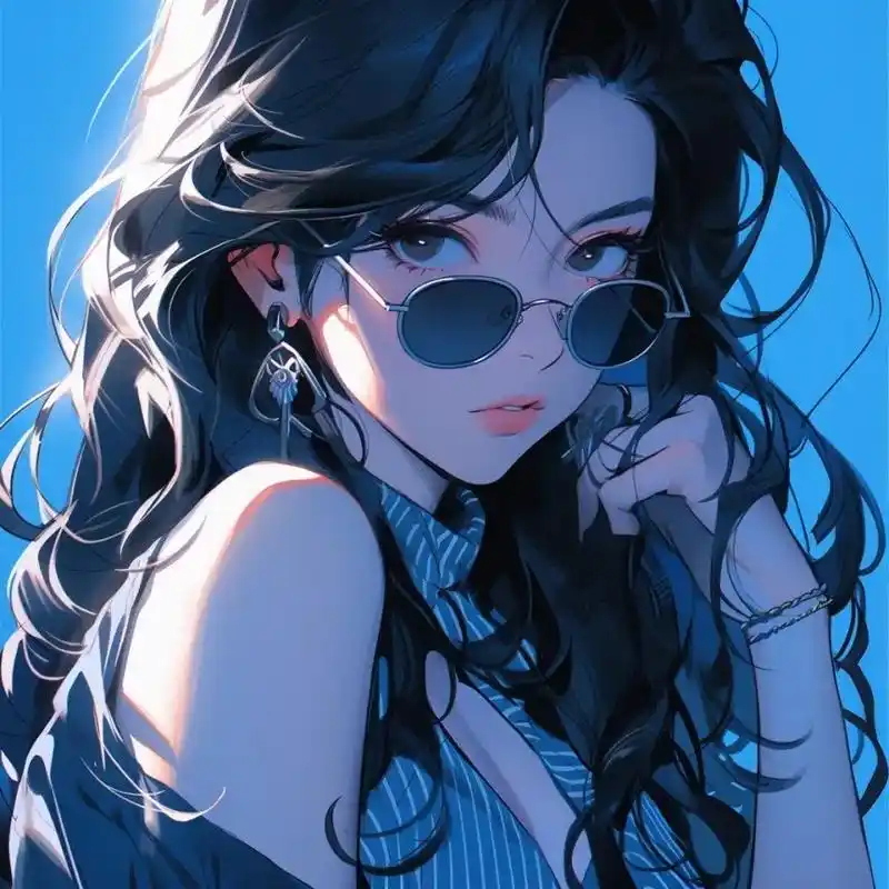 克莱因蓝|帅气女头像.三种风格的克莱因蓝色系头像,你喜欢哪一 - 抖音