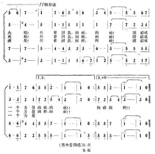 急求共青团团歌的电子琴谱