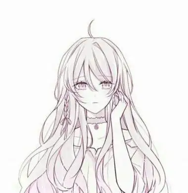 二次元头像女生简笔画