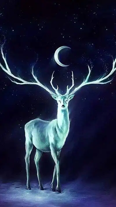 梦幻星空鹿h5背景,来自爱设计