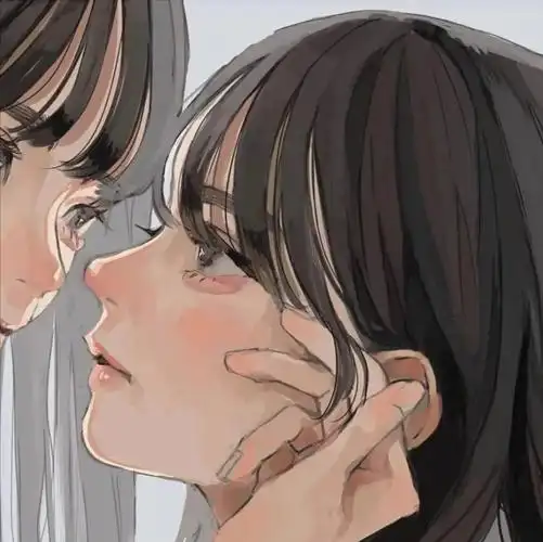 头像手绘双人闺蜜头像