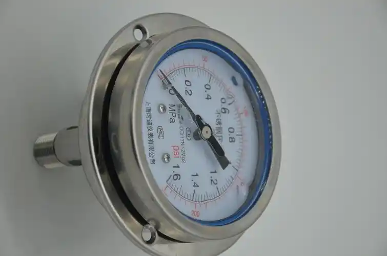 y103bfz不锈钢轴向带边耐震压力表