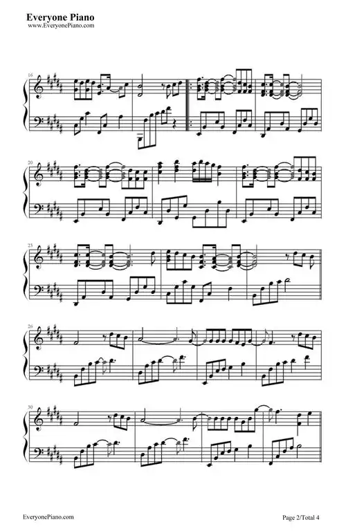 青春修炼手册钢琴谱-tfboys2