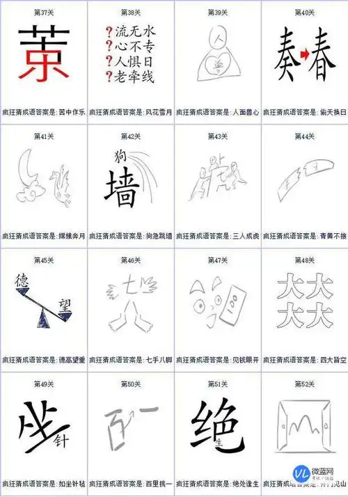 是一款益智类游戏,是用一张画或好多个字的组成来猜一个成语