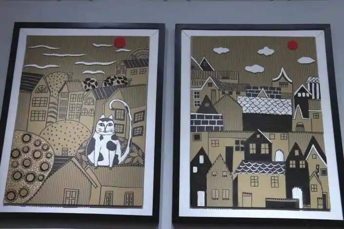 瓦楞纸上的嘉州风情