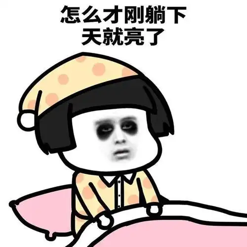 熬夜表情包我明天一定早睡