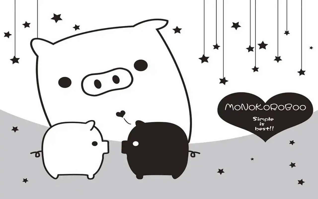 卡通动漫,简约,可爱,卡通,高清,猪,壁纸,1280x800