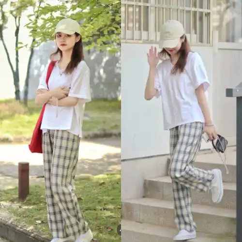 格子裤怎样搭配上衣好看格子裤子配什么上衣好看