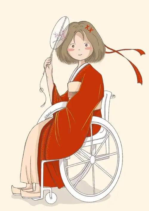 可爱简约又文艺的残障女孩头像