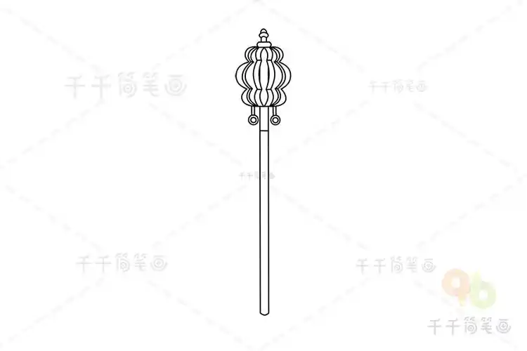 西游记唐僧的法器九锡禅杖简笔画