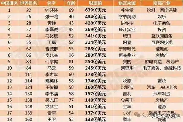 重磅!2024中国富豪排行榜出炉!拼多多黄峥身价大涨!