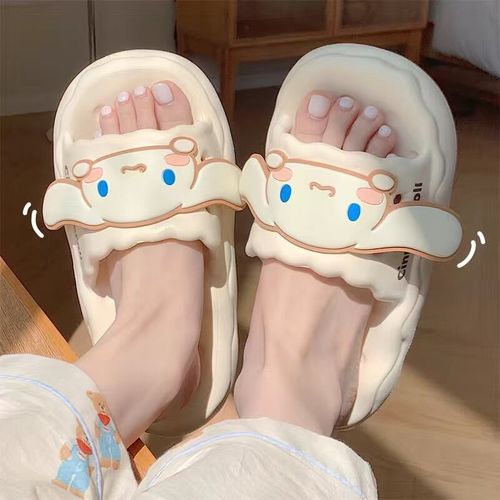 大耳狗凉拖鞋女夏季卡通室内家居防滑厚底踩屎感防滑浴室洗澡可爱