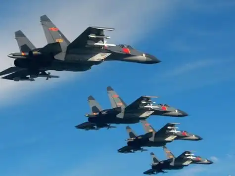 中国空军编队训练.(资料图)