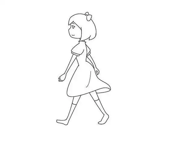 的人简笔画 第1页走路的小孩子简笔画小女孩走路简笔画侧面走路简笔画