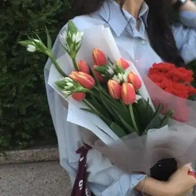 手拿玫瑰花我带着浪漫将你入怀