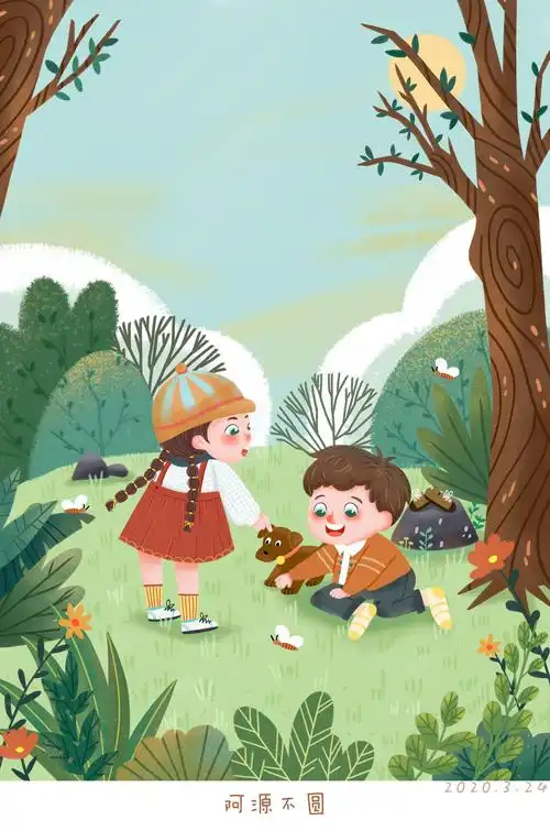 春天来了|插画|儿童插画|阿源不圆 - 原创作品 - 站酷 (zcool)